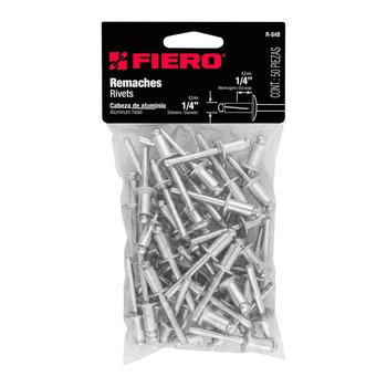Remache Fiero Diámetro ¼ Agarre ¼ pulg