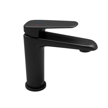 Monomando lavabo corto sin contra Potenza ébano Helvex