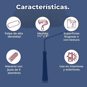 Rodillo Profesional Byp Plus 9 x 1¼ pulg RPS49