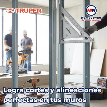 Escuadra 12" pulgadas de Aluminio Para Muros de Yeso Truper