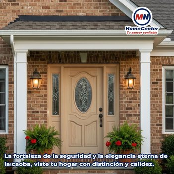 Puerta de Caoba Oval Baggio Gumont .91 x 2.13 mts