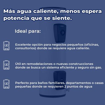 Calentador Eléctrico Deposito Calorex Vattium 76 L 2 servicios