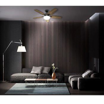 Ventilador Terrant 46 pulg Plata Mate Hunter