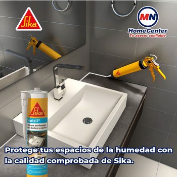 Silicón Transparente Sanisil Sika 300 mL
