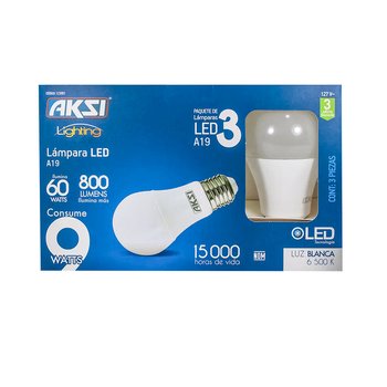 Paquete Foco Led 3 Piezas 9 Watts Luz Blanca