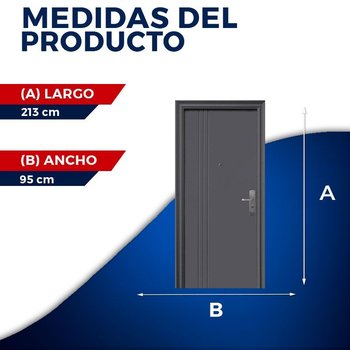 Puerta de Seguridad 95 x 2.13 mts 10 Bloqueos Izquierda