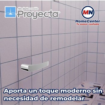 Porta papel Higiénico Acero de Cromo Linea Quadratta Proyecta
