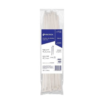 Cincho Plástico Volteck Natural 40 cm Tensión 22 kg