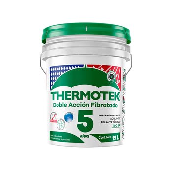Thermotek Impermeabilizante Fibratado Doble Acción 19 Lts