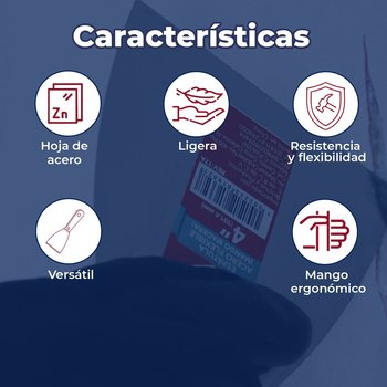 Espátula Flexible BYP 3 pulgadas Mango Plástico Natural