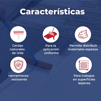 Cepillo de ixtle Impac Para Aplicación de Impermeabilizantes