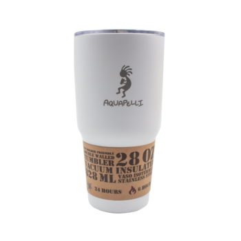 Vaso térmico blanco con popote 28oz