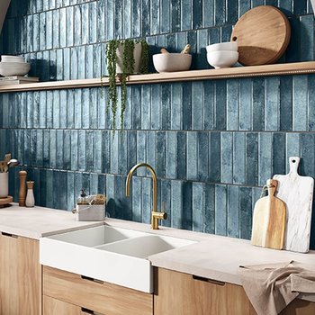 Muro 28x60 cm Mediterráneo Azul Vitromex