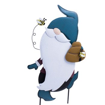 Estaca decorativa para jardín figura Gnomo Colmena 56 cm