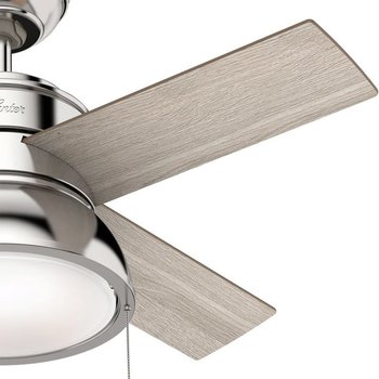 VENTILADOR LOKI 36 in NIQUEL PULIDO 4 ASPAS CONTROL CADENA