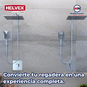 Regadera Manual Con Desviador Brazo Angular Helvex RM-15