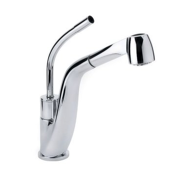 Llave Monomando Con Manguera Retráctil Anticalcáreo Helvex E-306