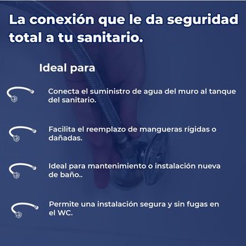 Manguera Para Sanitario Flexible Fluidmaster 13 mm x 22 mm