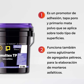 Sellador Asfáltico Base Agua Emultex TP 19 Lt