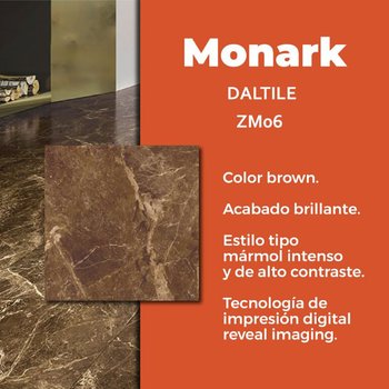 Piso Monark Brown Daltile 60.5x60.5 cm