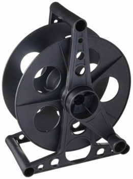 Carrete para Cable con Base Plástica Negro