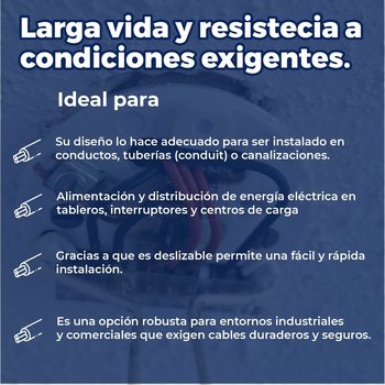 Cable eléctrico Volteck THHW-LS 10 AWG ROJO 10M