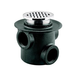 Coladera Helvex Tres Bocas Rejilla Redonda 1342-H