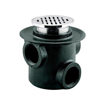 Coladera Helvex Tres Bocas Rejilla Redonda 1342-H