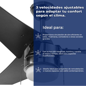 Paquete de 2 Abanicos FENIX Gris 56 Pulgadas