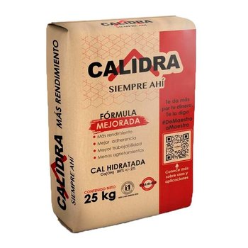 Saco de Cal Calidra 25 kg para construcción y acabados