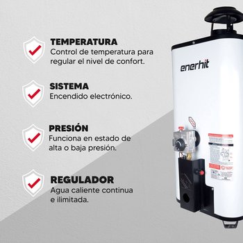 Calentador de Paso Iusa Rápida Recuperación Gas Natural 9 l