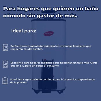 Calentador de Paso Iusa Enerhit Gas Natural 9 L