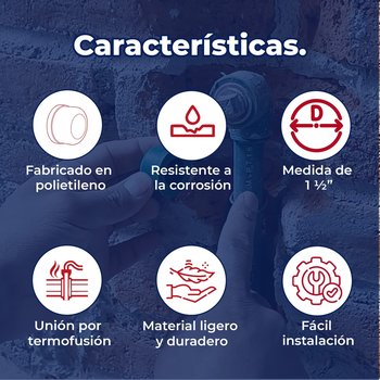 Tapón Tuboplus Hembra Rotoplas 1½" Para Instalación Hidráulica