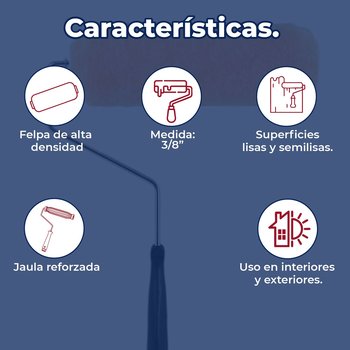 Rodillo Profesional Byp Plus 9 x 3/8 pulgadas