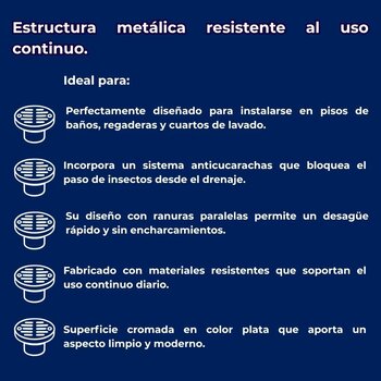 RESUMIDERO REDONDO 089X089 MM 3 1/2 BRONCE CROMO