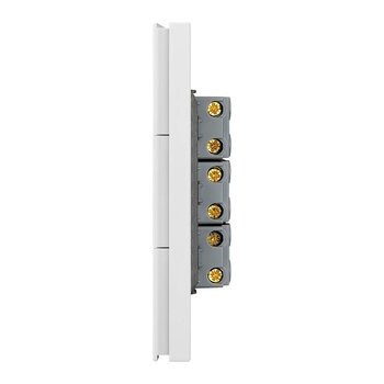 Placa 3 Apagadores Sencillos Lucek Flat Blanco