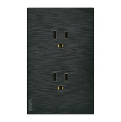 Placa de Contacto Doble Duplex Lucek Flat Negro