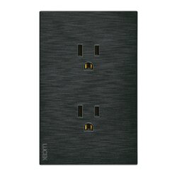 Placa de Contacto Doble Duplex Lucek Flat Negro