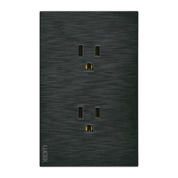 Placa de Contacto Doble Duplex Lucek Flat Negro