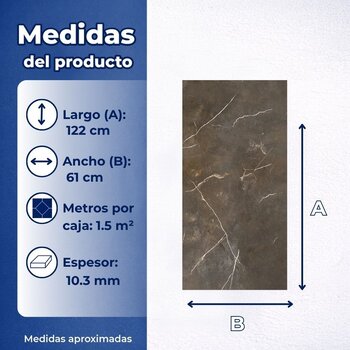 Piso Royal Atrium Gray Daltile Rectificado 61X122 1.5 M2