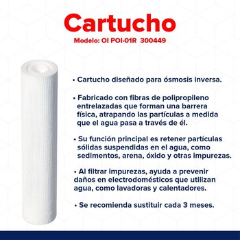 Cartucho Repuesto Polipropileno OI Rotoplas