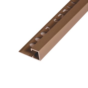 Uniperfil Alum Euromultius Tiles 2000 12 mm x 2500 mm Cobr Brill