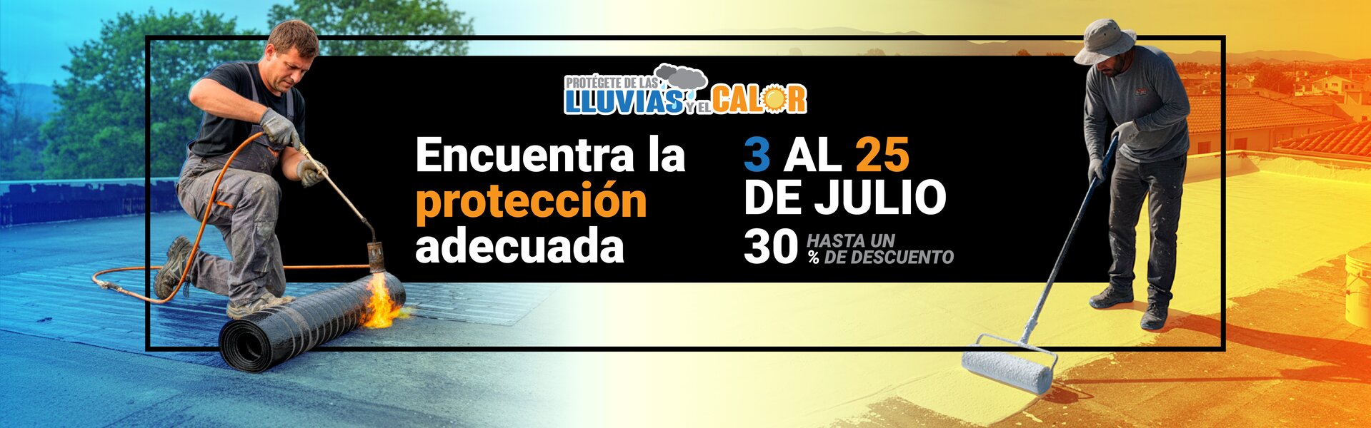 Protegete de lluvias y calor