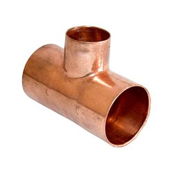 Tee Cobre Reducida 19 x 13 x 19 mm ¾ x ½ x ¾
