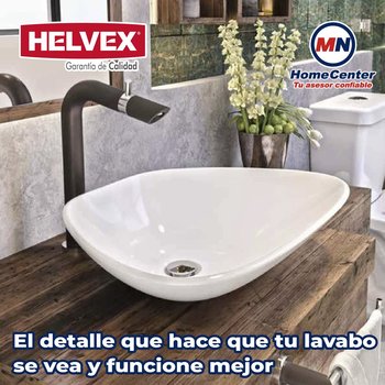 Contra de push para lavabo sin rebosadero Helvex TH-065