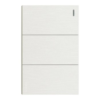 Placa 3 Apagadores Sencillos Lucek Flat Blanco