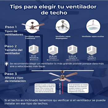 Ventilador De Techo Aker Hunter 52 Pulgadas