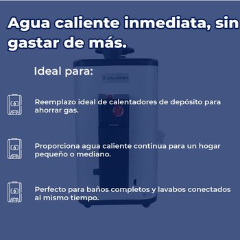 Calentador Calorex Poderus Paso 9 L Alta Extreme 1.5 serv Gas LP