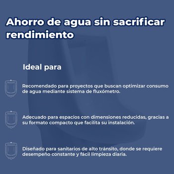 Mingitorio Cato Terra II Blanco de Cerámica para Baño de 3.8 L