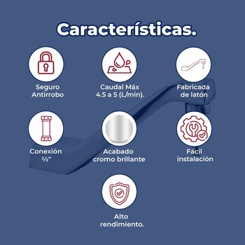 Llave Economizadora Helvex Seguro Antirrobo TV-105